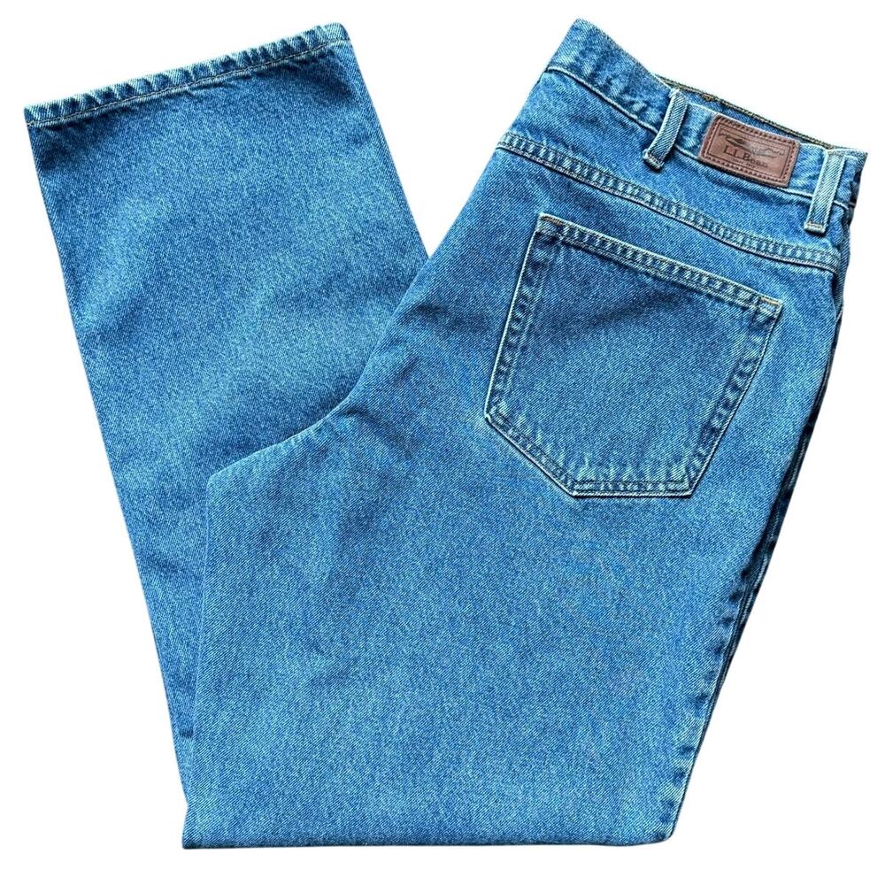 L.L. Bean Men’s Jeans 38x32 Relaxed Fit 100% Cotton Blue Denim